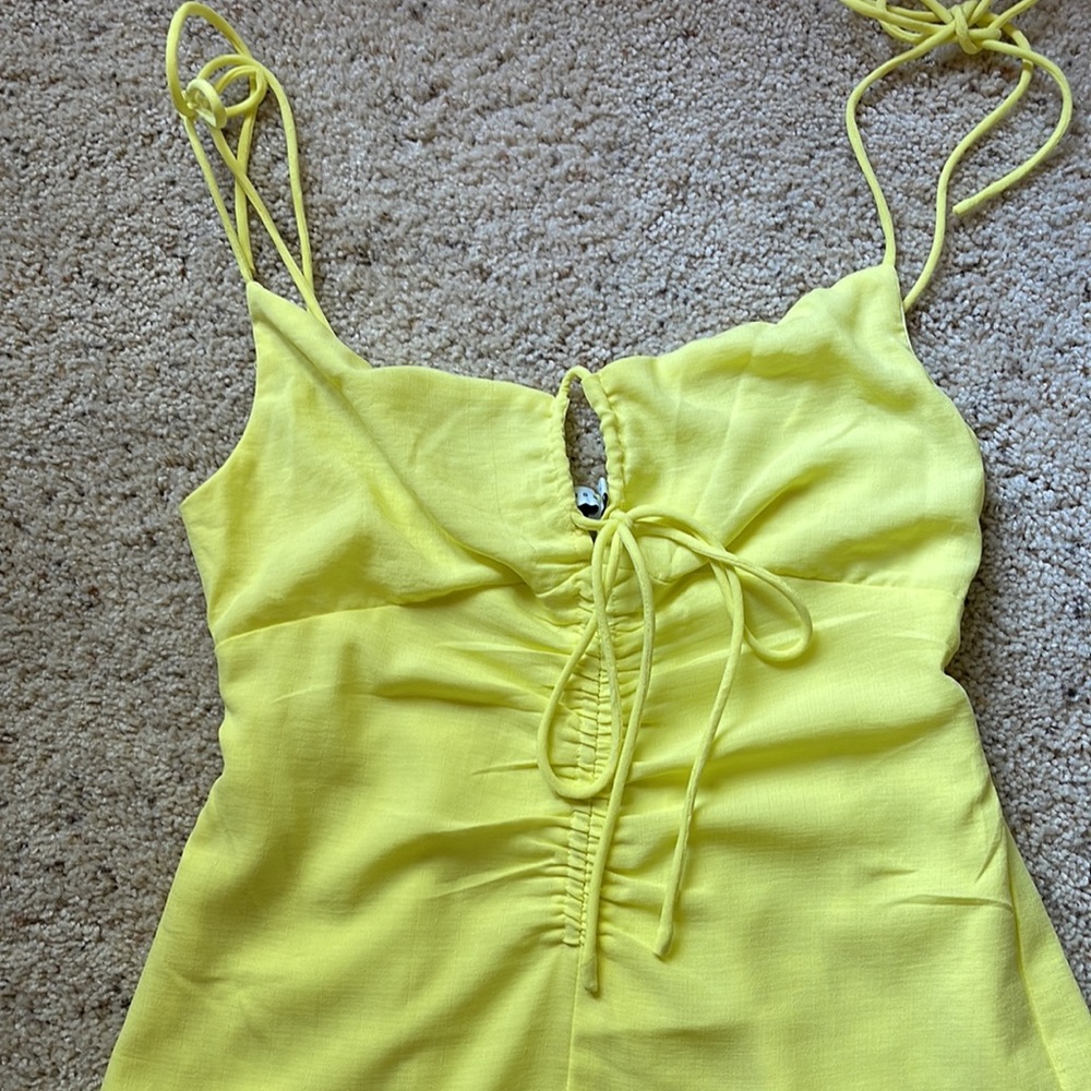 Bright Yellow Mini Dress- Lush brand/size small - Picture 3 of 7